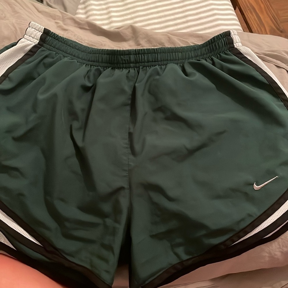 Green nike athletic shorts!